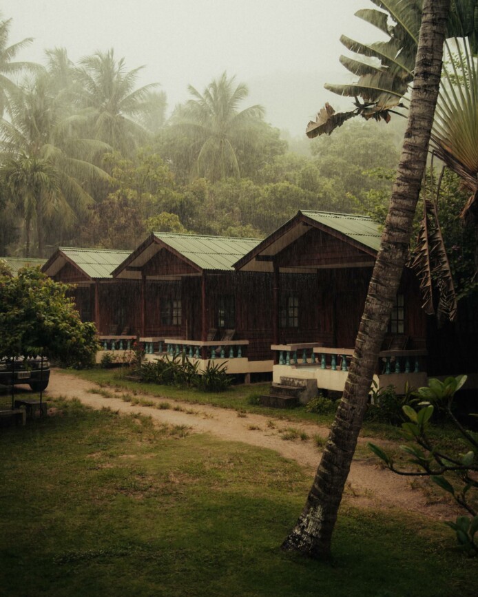 It is a rainy day in Thailand.