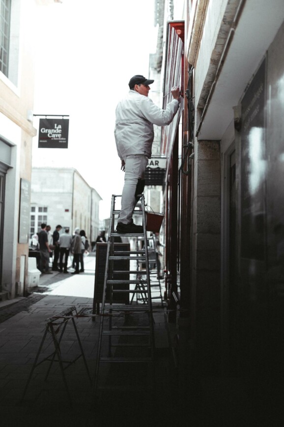 He has to work and I have to photograph it.